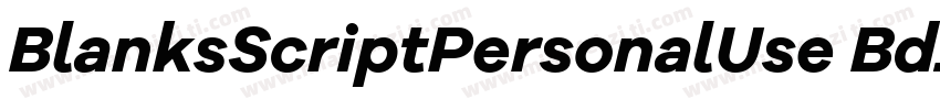 BlanksScriptPersonalUse BdIt字体转换